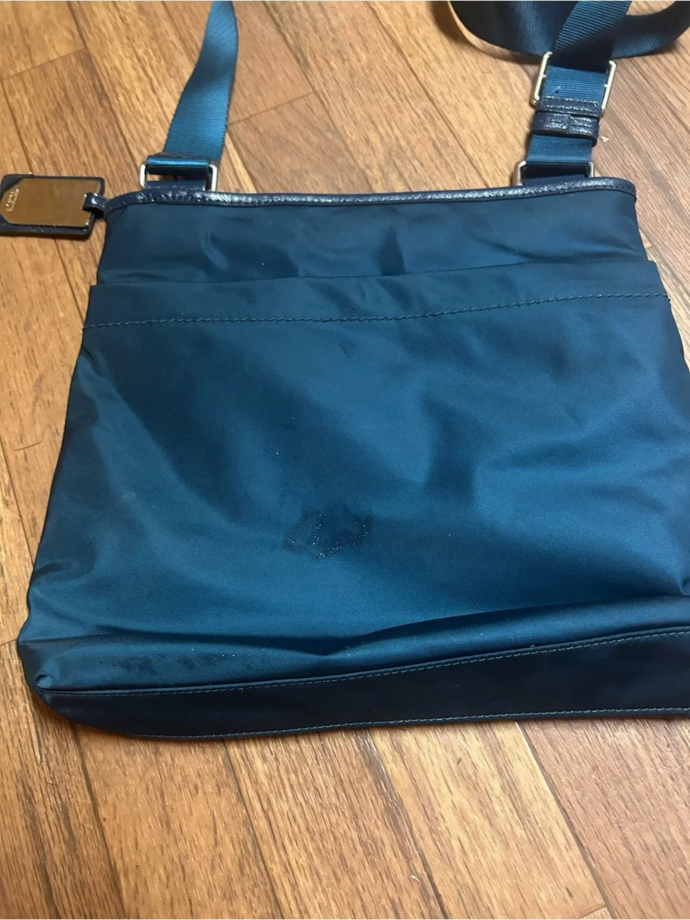 Tumi Navy Blue Nylon Messenger Crossbody Bag with Adjustable Strap